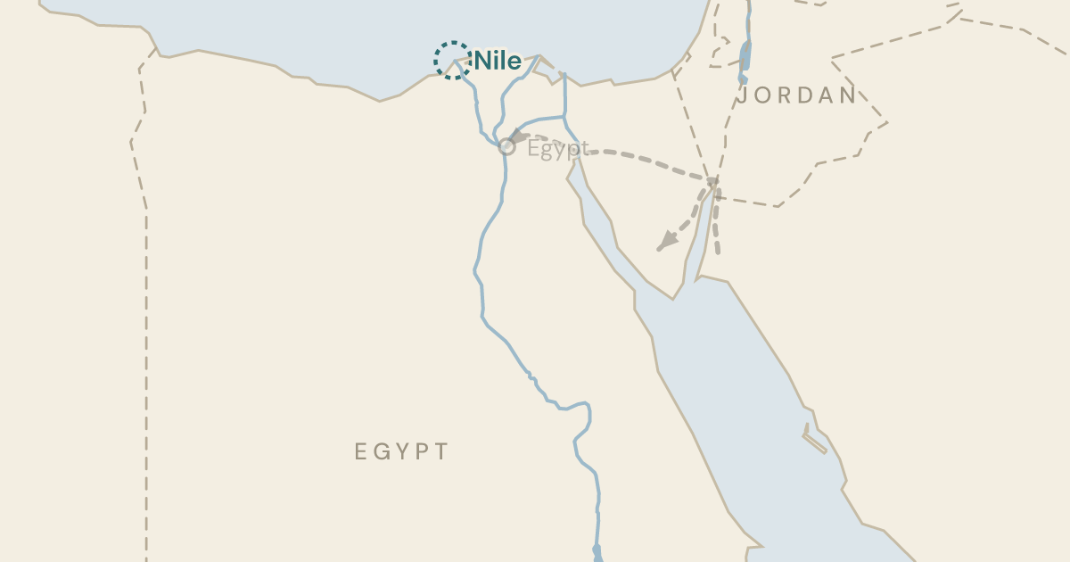 Map of Exodus 7:20: The first plague falls on the river the whole of Egypt lives by — 0 sites plotted