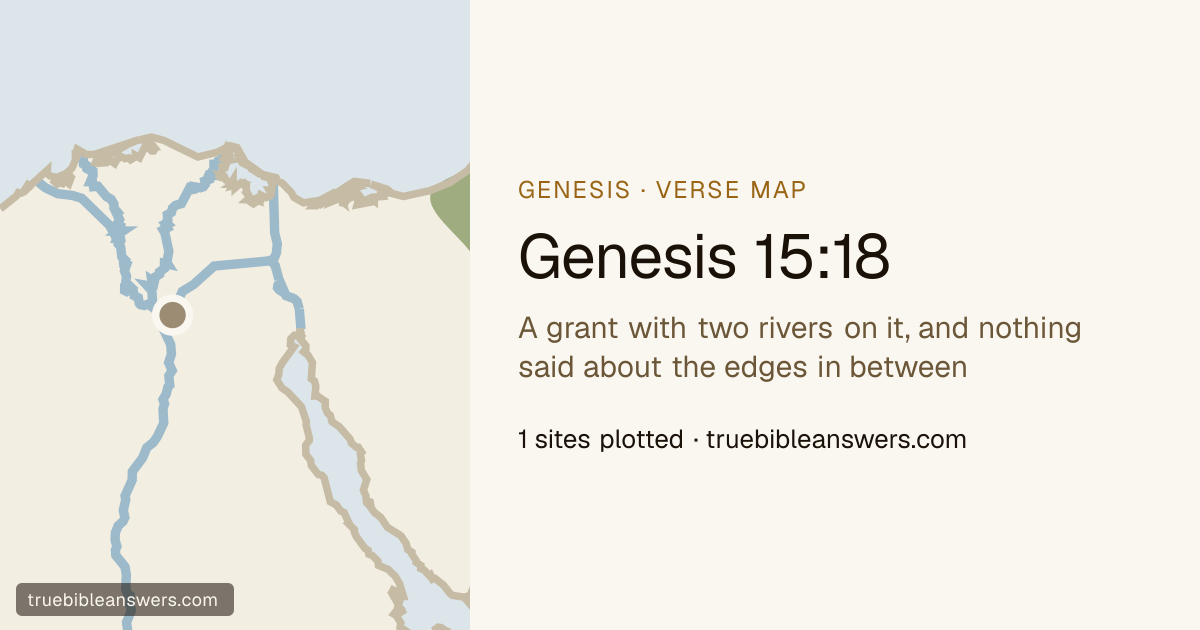 Map of Genesis 15:18: A grant with two rivers on it, and nothing said about the edges in between — 1 sites plotted