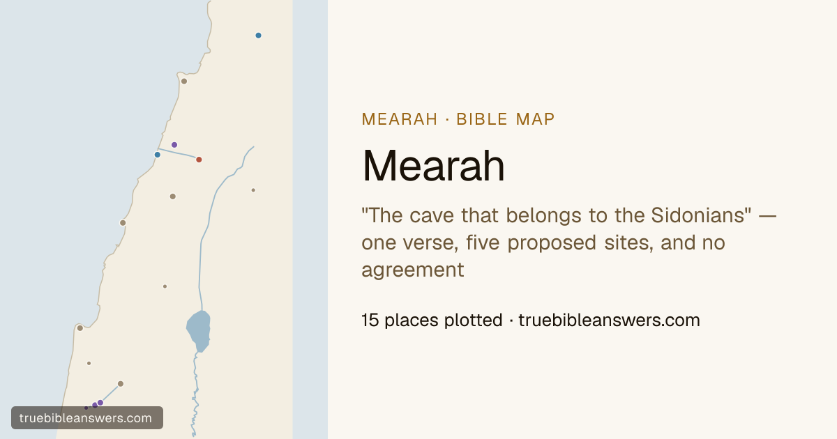 Mearah on the map: every site proposed for it, and the modern landmarks that place them